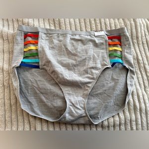 NWT Cacique Lane Bryant Pride Rainbow Banded Seamless Full Brief 22/24 Plus Size